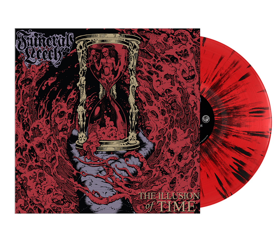 Funeral Leech - “The Illusion of Time” Blood Red Black Splatter LP