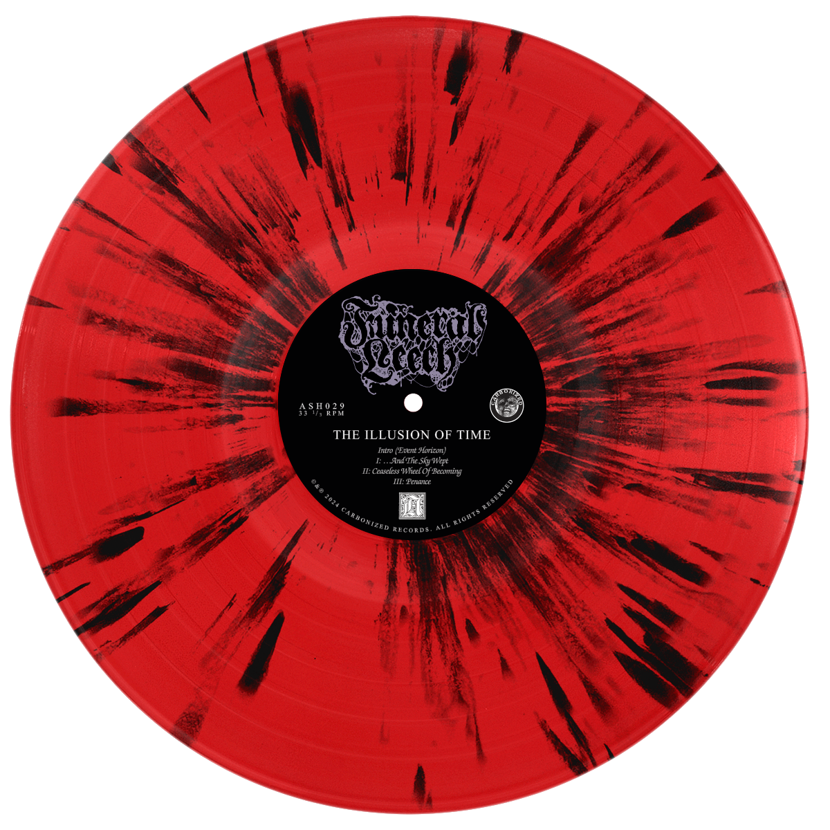 Funeral Leech - “The Illusion of Time” Blood Red Black Splatter LP
