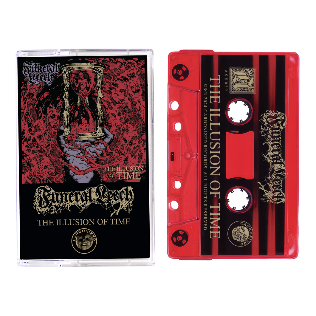 Funeral Leech - “The Illusion of Time” Red / Black Cassette