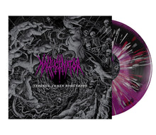 Load image into Gallery viewer, Hallucinator - &quot;Another Cruel Dimension&quot; Purple/Black with Bone, Grey, and Red Splatter LP
