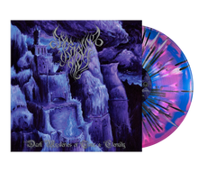 Load image into Gallery viewer, Moribund Dawn - &quot;Dark Mysteries of Time &amp; Eternity&quot; Blue / Purple / Bone White Tri-Color Merge with Black, Purple, and Silver Splatter
