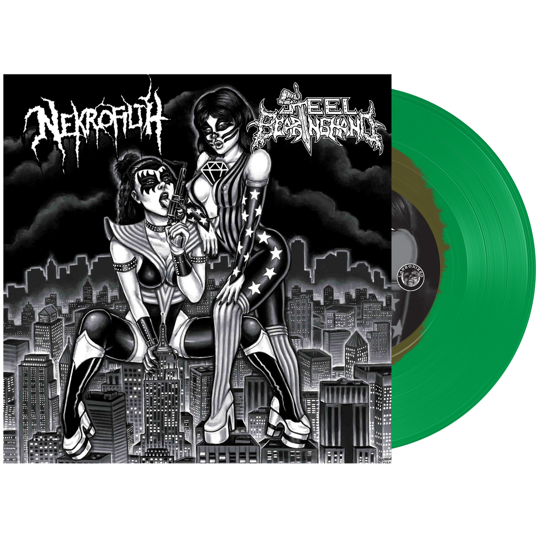 Nekrofilth / Steel Bearing Hand Kelly Green / Swamp Green Merge Vinyl