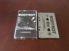 Load image into Gallery viewer, Bodyrot - “Fleshworks” Silver Cassette
