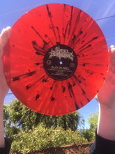 Load image into Gallery viewer, Steel Bearing Hand - “Slay In Hell” Blood Red with Black, Oxblood, Purple, and Red Splatter LP (Second Press)
