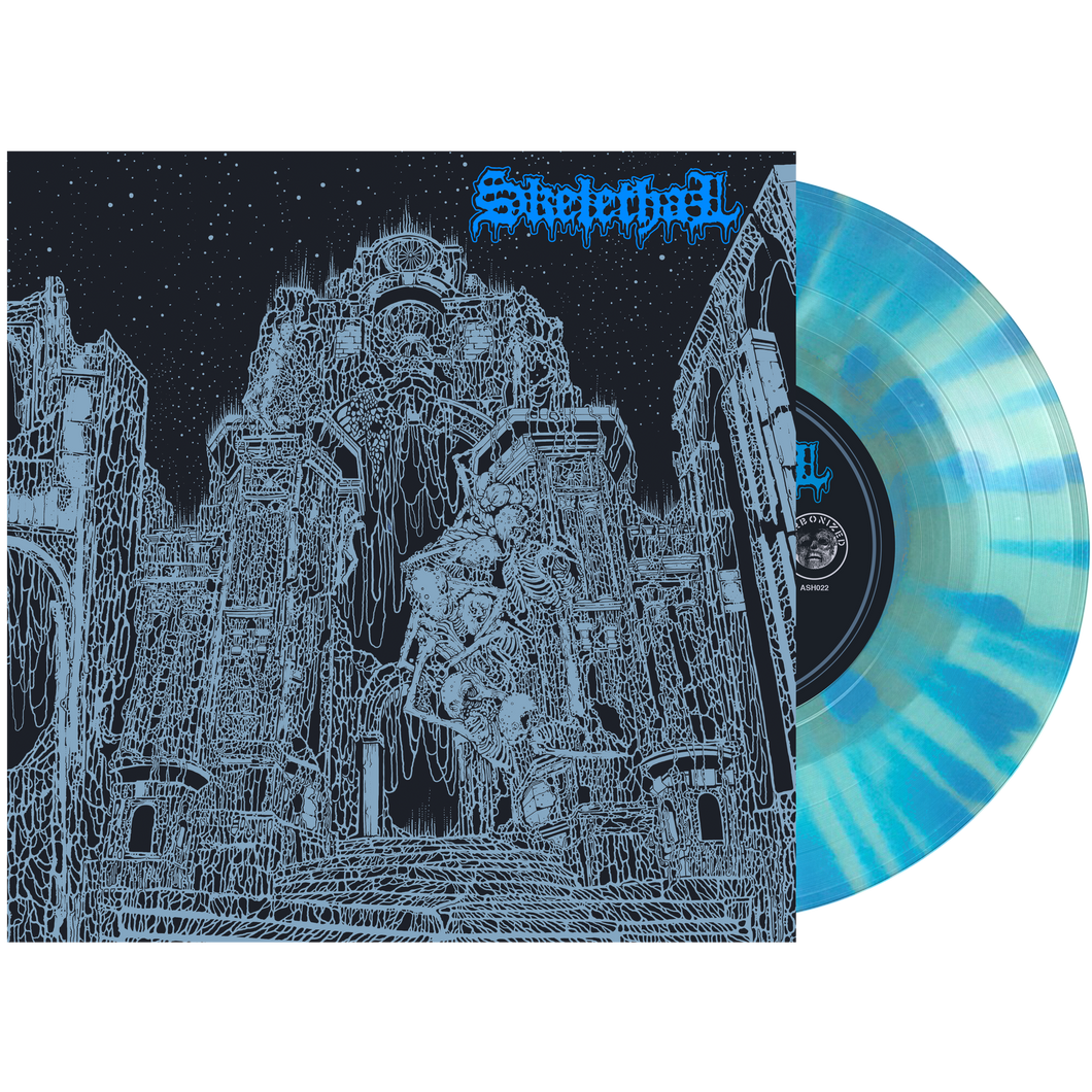 Skelethal / Outre-Tombe Electric Blue with Aqua Splatter 7”