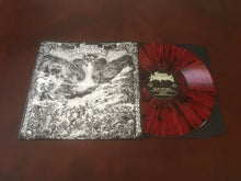 Load image into Gallery viewer, Steel Bearing Hand - “Slay In Hell” Blood Red with Black, Oxblood, Purple, and Red Splatter LP (Second Press)
